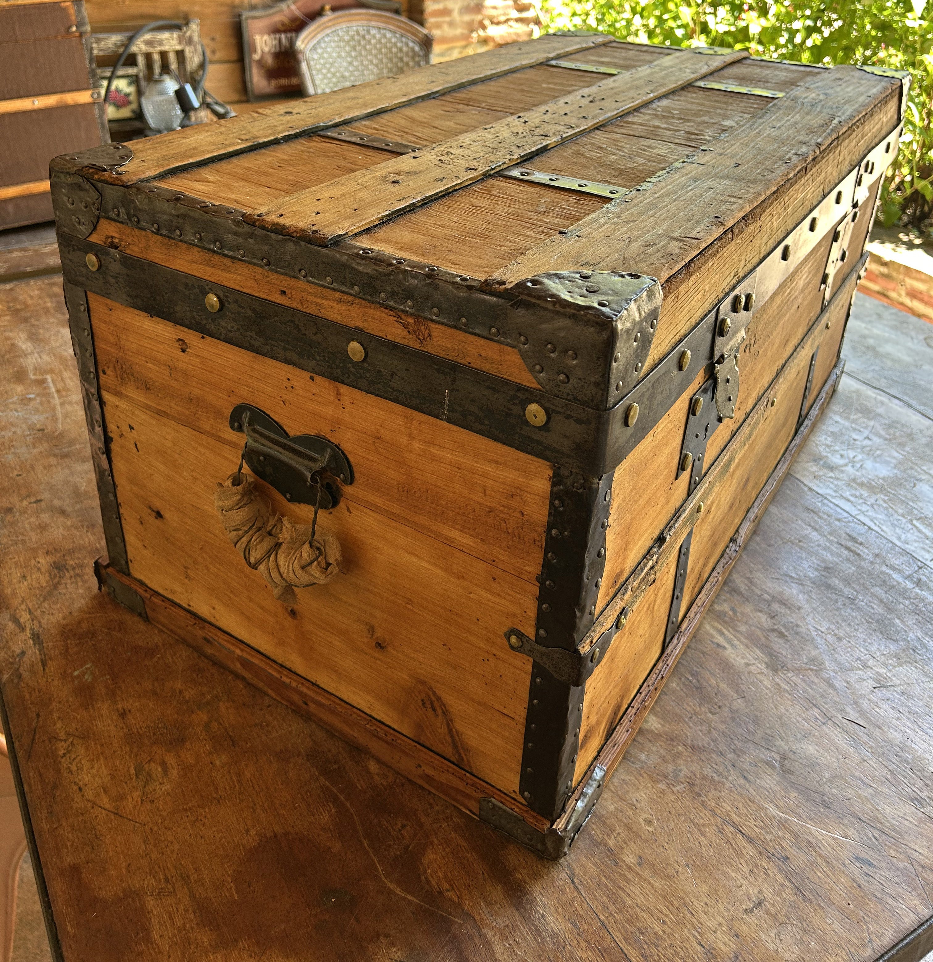 Malle de voyage bois 1900 - RF4736