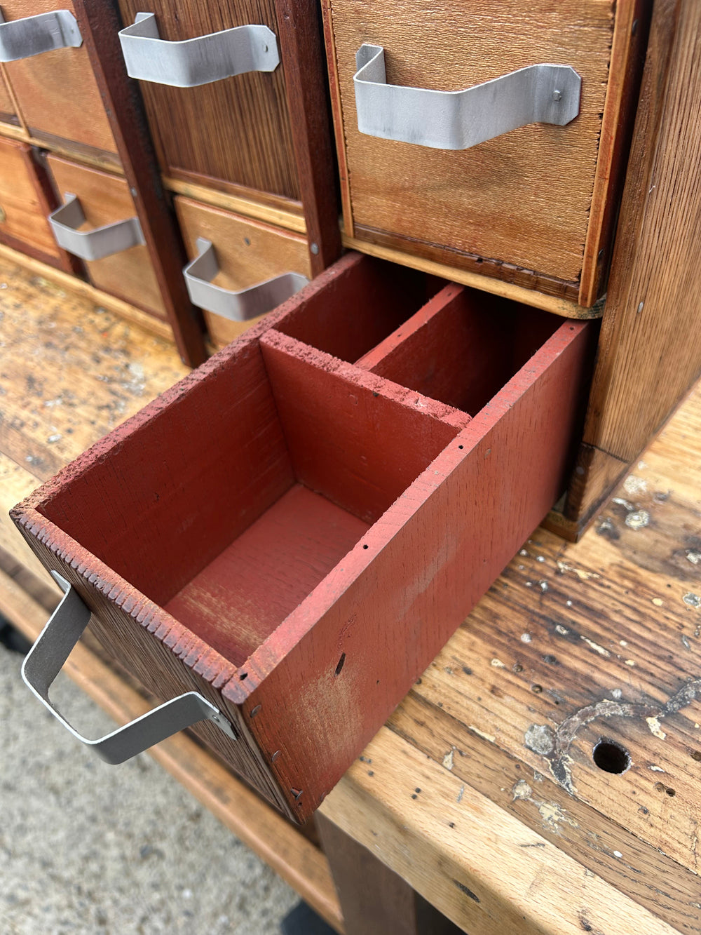 Meuble d'Atelier 15 Tiroirs Années 60 Restauré