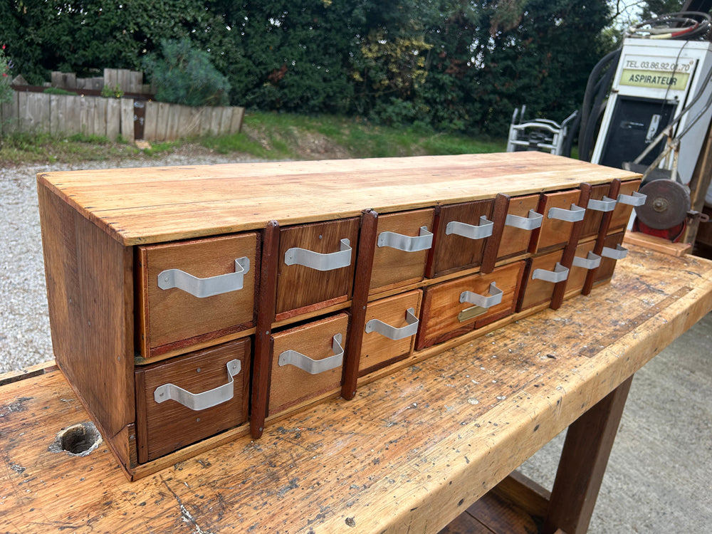 Meuble d'Atelier 15 Tiroirs Années 60 Restauré