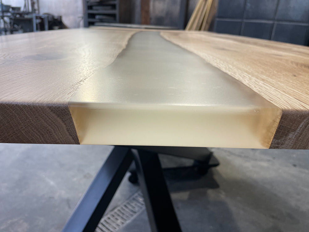 Table design industrielle avec rallonge  Réf 4045 Prix de base : 1400