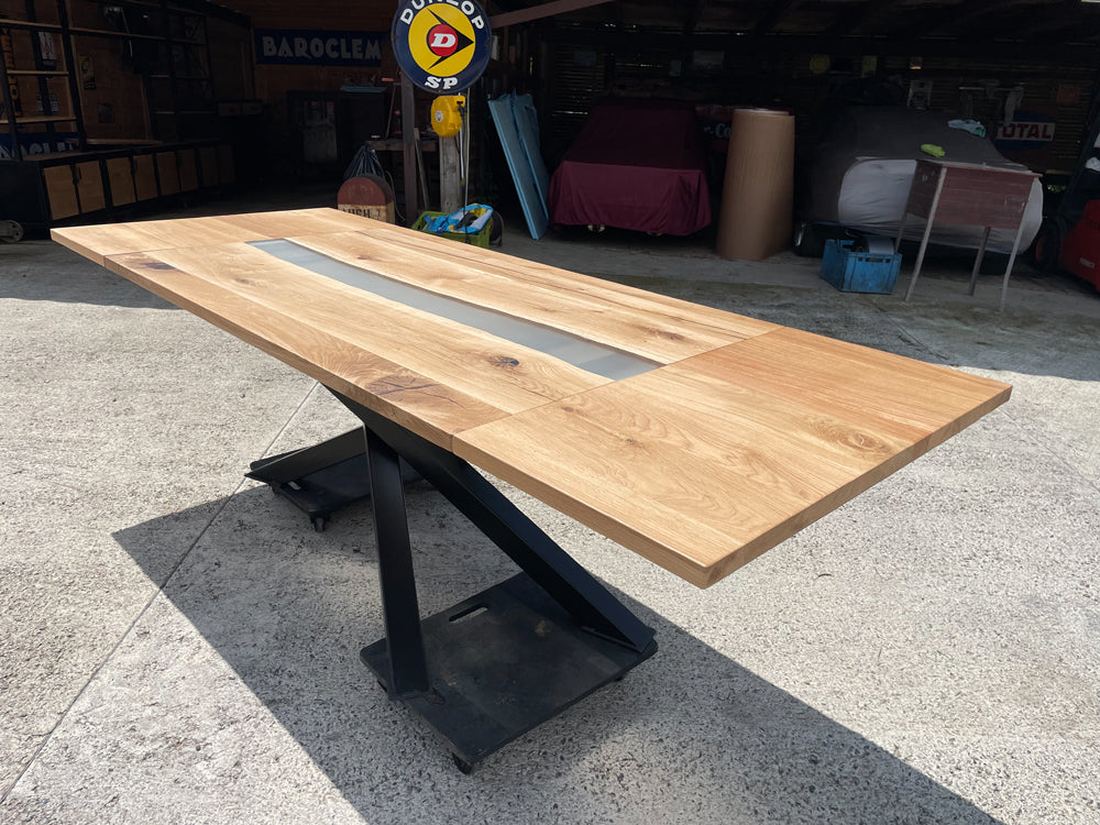 Table design industrielle avec rallonge  Réf 4045 Prix de base : 1400