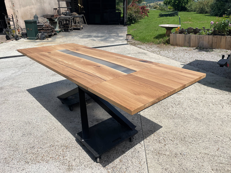 Table design industrielle avec rallonge  Réf 4045 Prix de base : 1400