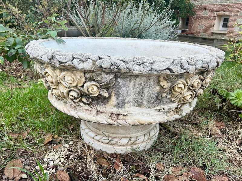 Très grande jardinière fleurie- Réf 4605