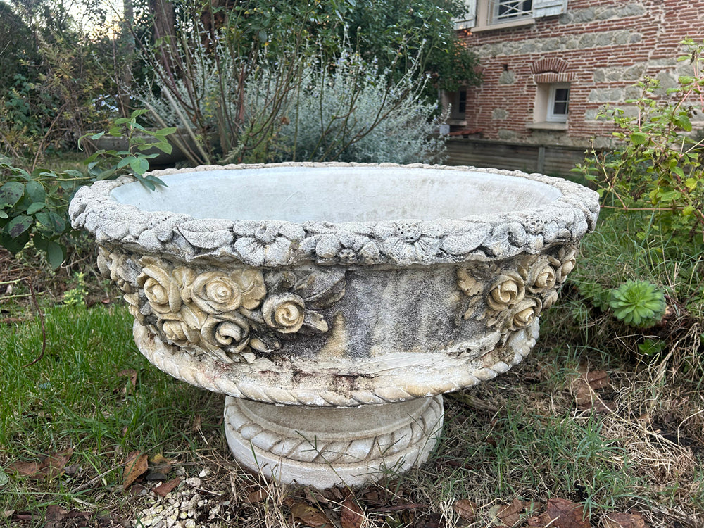 Très grande jardinière fleurie- Réf 4605