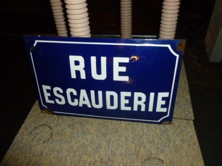 Plaque de rue émaillée 1960