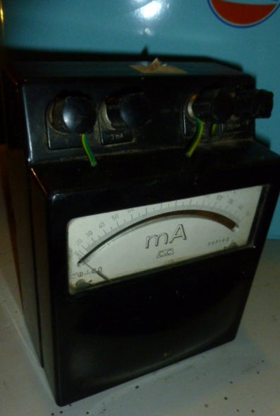 Ancien ampèremètre d'atelier 1940