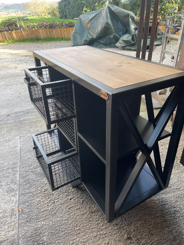 Buffet console industrielle PRIX de base : 890€ réf 3980