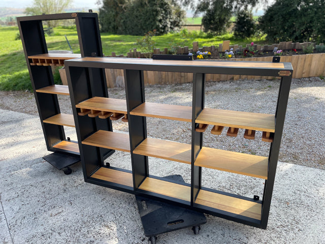 Etagére arrière de comptoir mural  PRIX de base : 990€ réf 4019