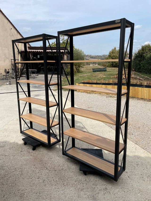 Etagère bibliothèque industrielle PRIX de base :780€ réf 2585