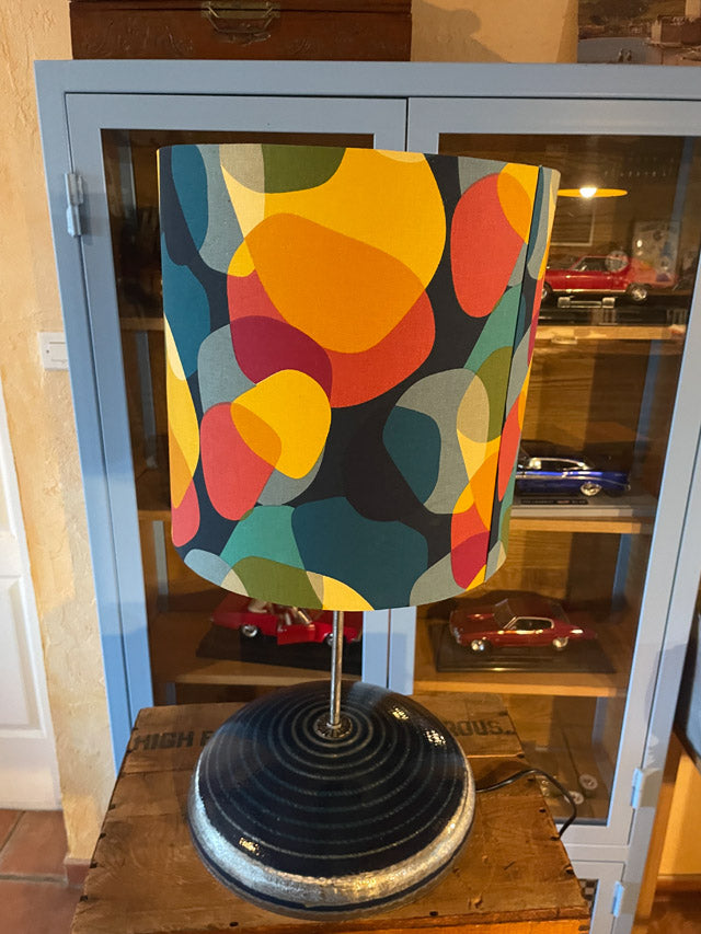 Lampe socle bleu sixties