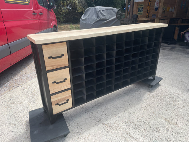 Meuble d'atelier multi casse métal et frêne