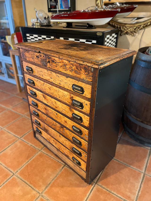 Meuble de mètier 8 tiroirs 1900