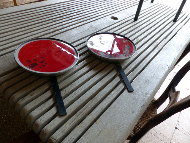 Paire de signaux manuels 1940/50