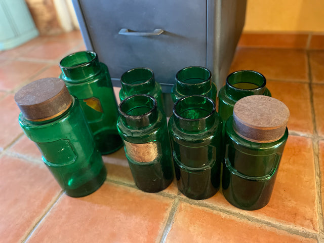 Pot à pharmacie vert 1900