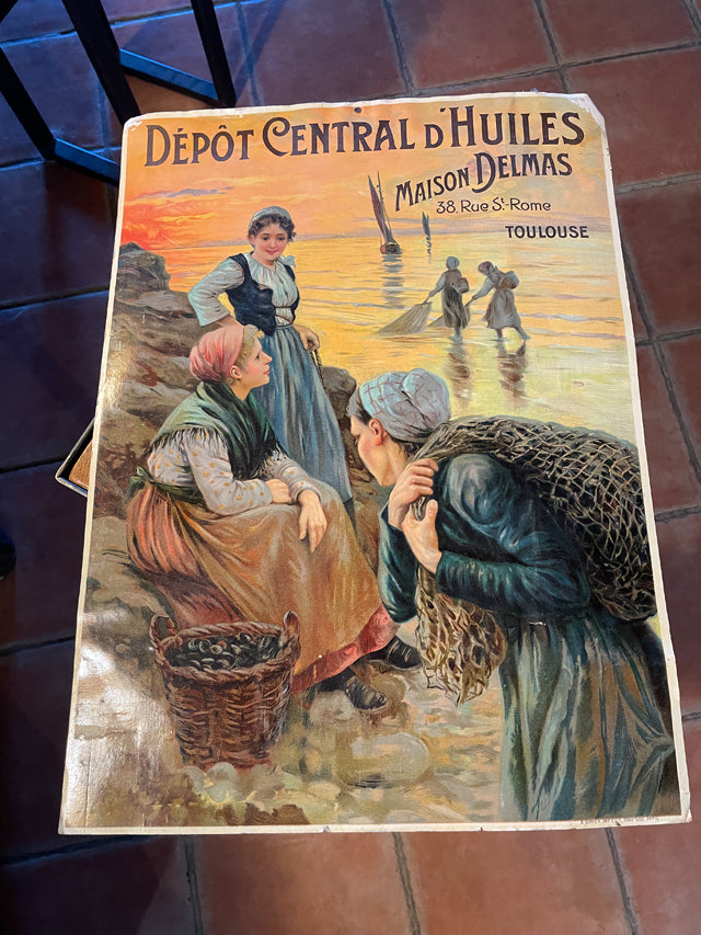 Publicitè cartonnée 1900 Huiles Delmas