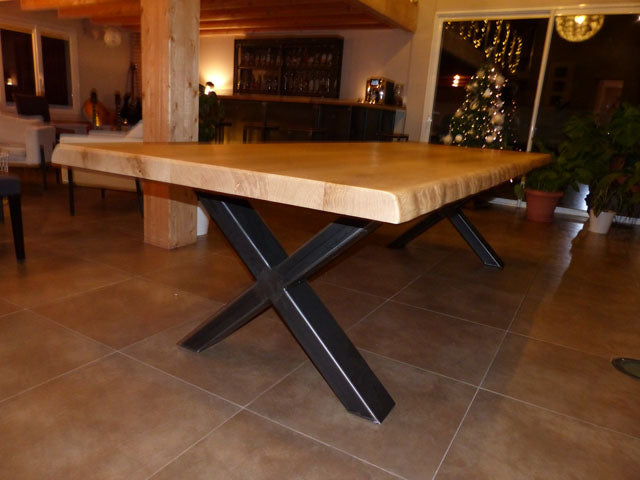 Table design industriel chêne 60 PRIX de base : 3600€ réf 3593