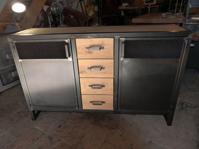 Buffet design industriel 4 tiroirs PRIX de base : 1250€ réf 3583