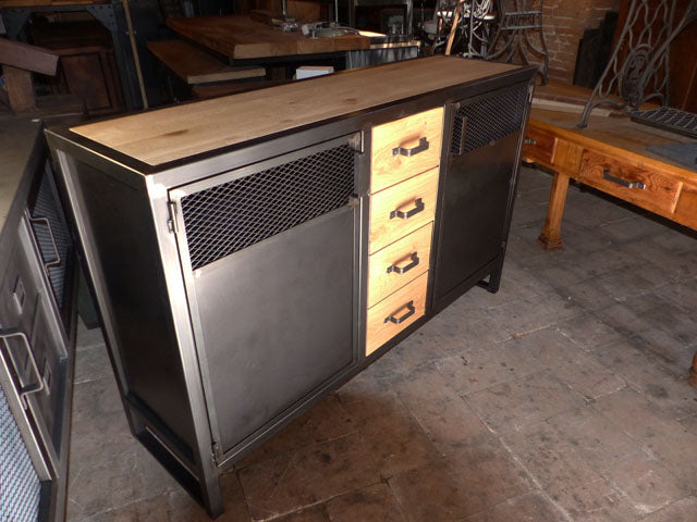 Buffet design industriel 4 tiroirs PRIX de base : 1250€ réf 3583
