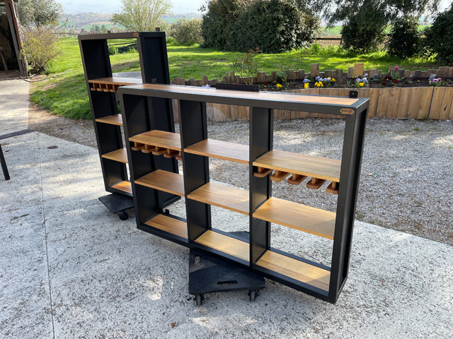 Etagére arrière de comptoir mural  PRIX de base : 990€ réf 4019