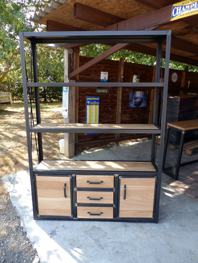 Etagère bibliothèque 2 portes et 3 tiroirs PRIX de base: 1390€ réf 3416