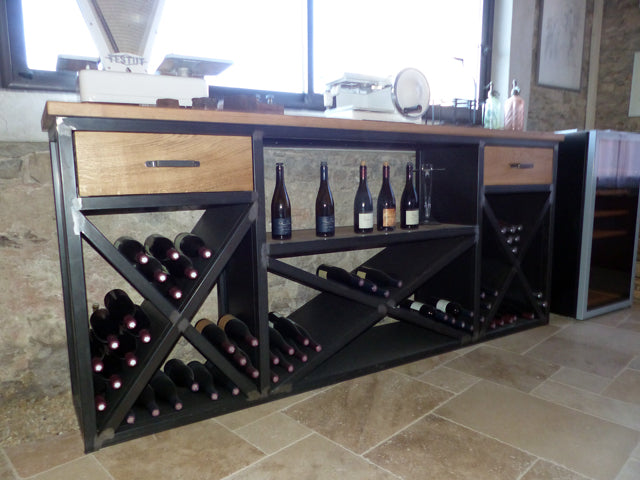 Buffet industriel cave à vin PRIX de base: 1700€ réf 3403