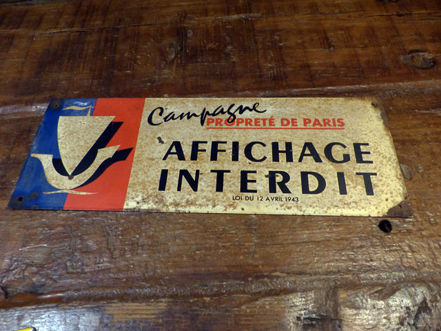 Plaque tôle affichage interdit