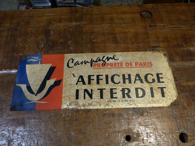 Plaque tôle affichage interdit